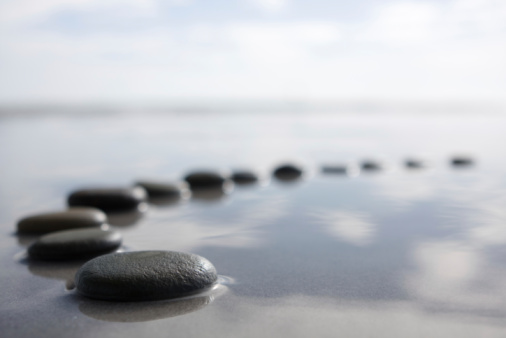 Sparkly pebbles on the beach