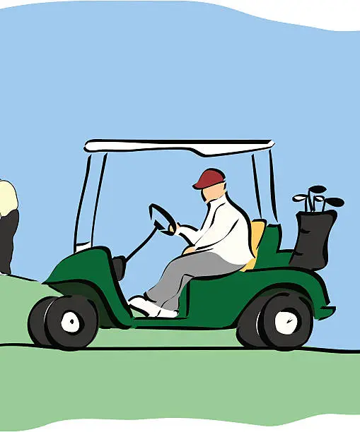 Vector illustration of golfcart