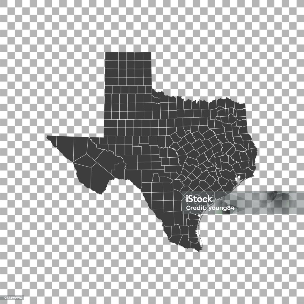 Colorless Texas Map Texas Map Stock Illustration - Download Image Now - Black Color, Design ...