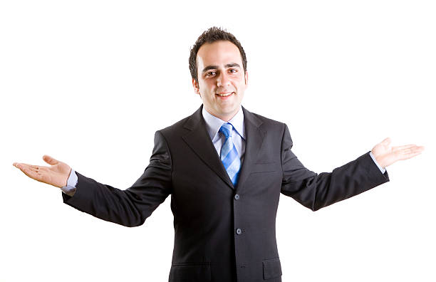 istock businessman with his arms open 96319650
