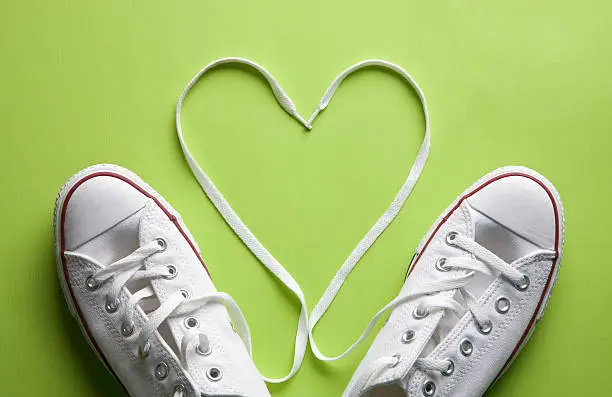 Photo of White sneakers in love