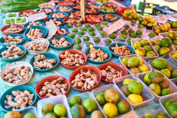 lcoal market of reunion island, saint-pierre