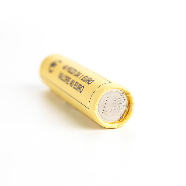 istock Roll of Euro coins 96320478