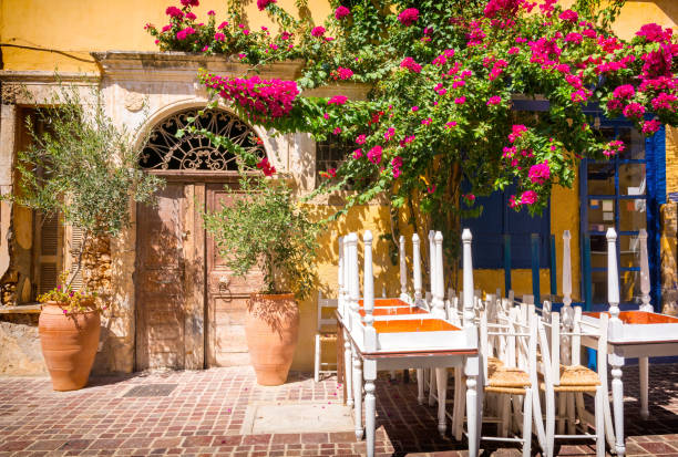 Amazing and romantic architecture on greek island Crete