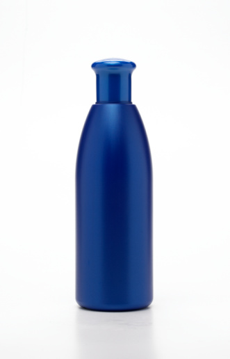 Botella de azul photo