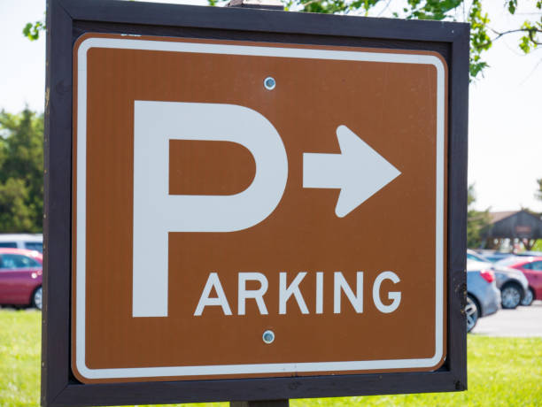 istock parking sign in the park 963206534