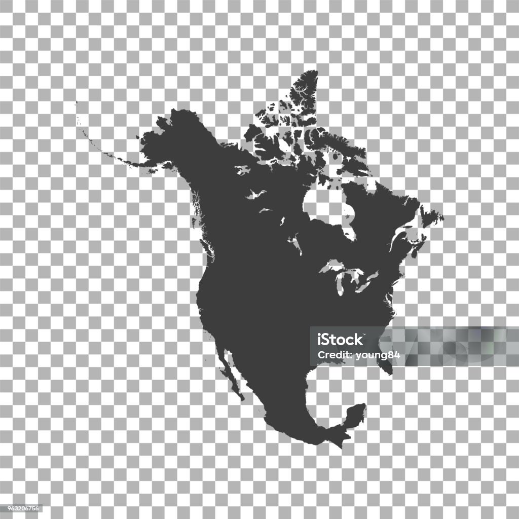 North America Map Stock Illustration - Download Image Now - Canada