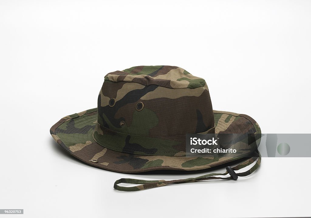 Camouflage hunter cap  Hat Stock Photo