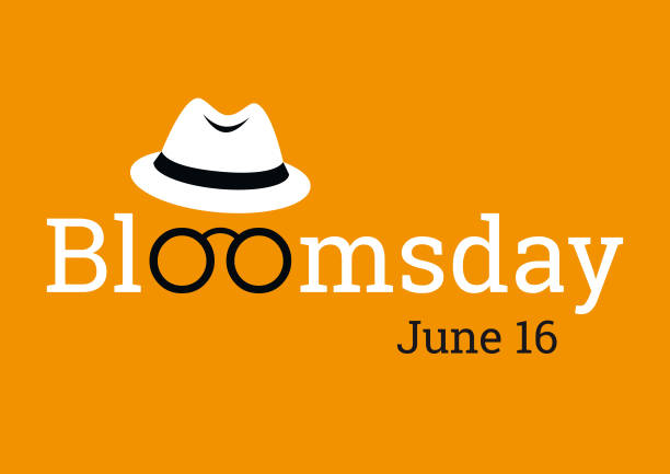 Bloomsday vector illustration Celebration of James Joyce. Important day bloomsday stock illustrations