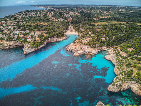Aerial Photograph of Es Pontas, near Cala Llombards, Mallorca