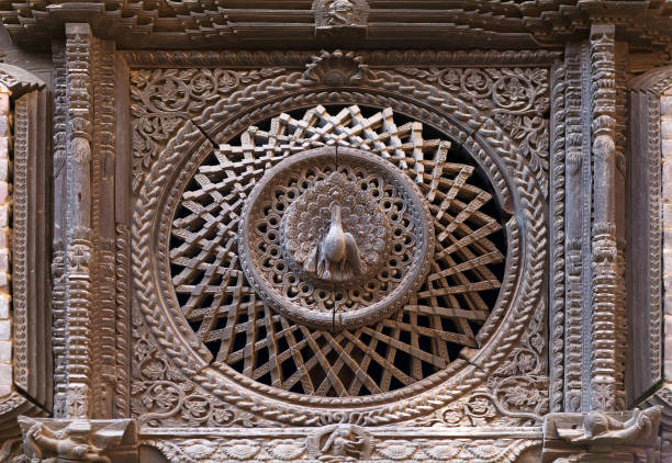 istock Famous ancient peacock window in Bhaktapur, Nepal 963234896