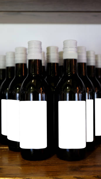 Collection wine bottle in liquor store