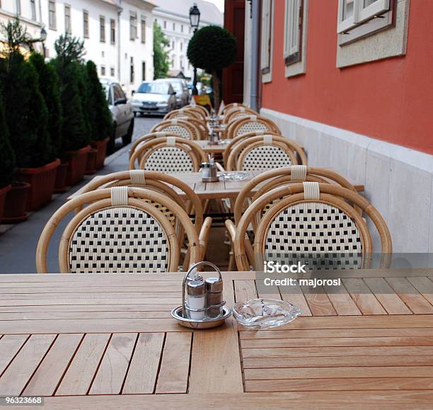 Restaurant Tables And Chairs Outdoors Stock Photo - Download Image Now - Buffet, Armchair, Budapest