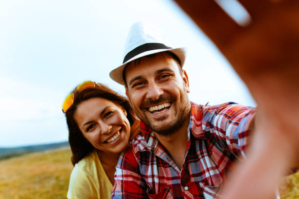 istock Couple hiking and having fun 963239162