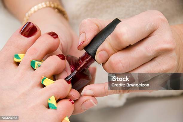 Red Pedicure Stock Photo - Download Image Now - Beautician, Beauty, Beauty Spa