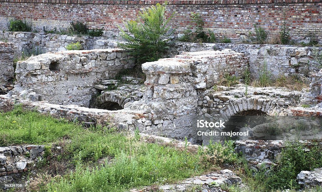 Rovine del vecchio castello, Budapest city - Foto stock royalty-free di Antico - Condizione