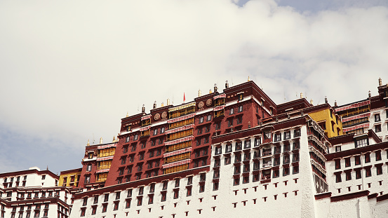 View of the Potala Palace in Lhasa city, Tibet,China.