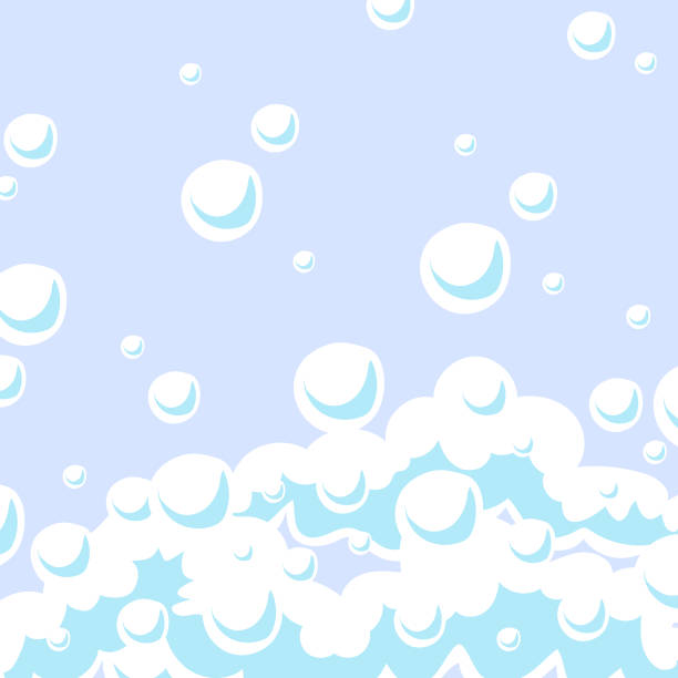 Shampoo foam with bubbles. Soap sud vector background. Background shampoo soap foam, illustration of bubble glossy soapy Shampoo foam with bubbles. Soap sud vector background. Background shampoo soap foam, illustration of bubble glossy soapy bubble illustrations stock illustrations