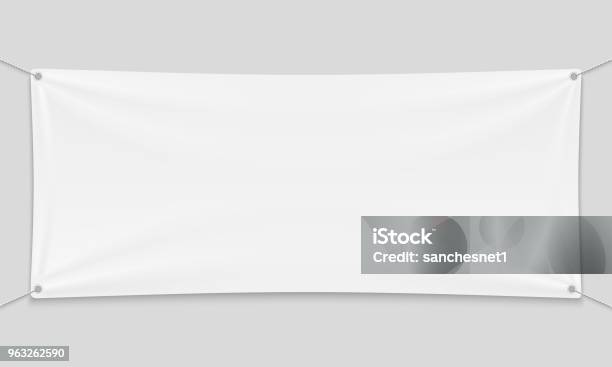 Textile Banner Stock Illustration - Download Image Now - Banner - Sign, Web Banner, Canvas Fabric