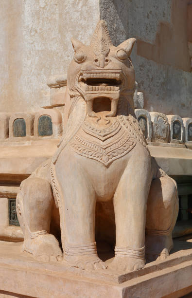 istock Statue of mystery lion in Bagan 963278332