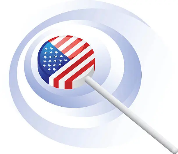 Vector illustration of American lolly