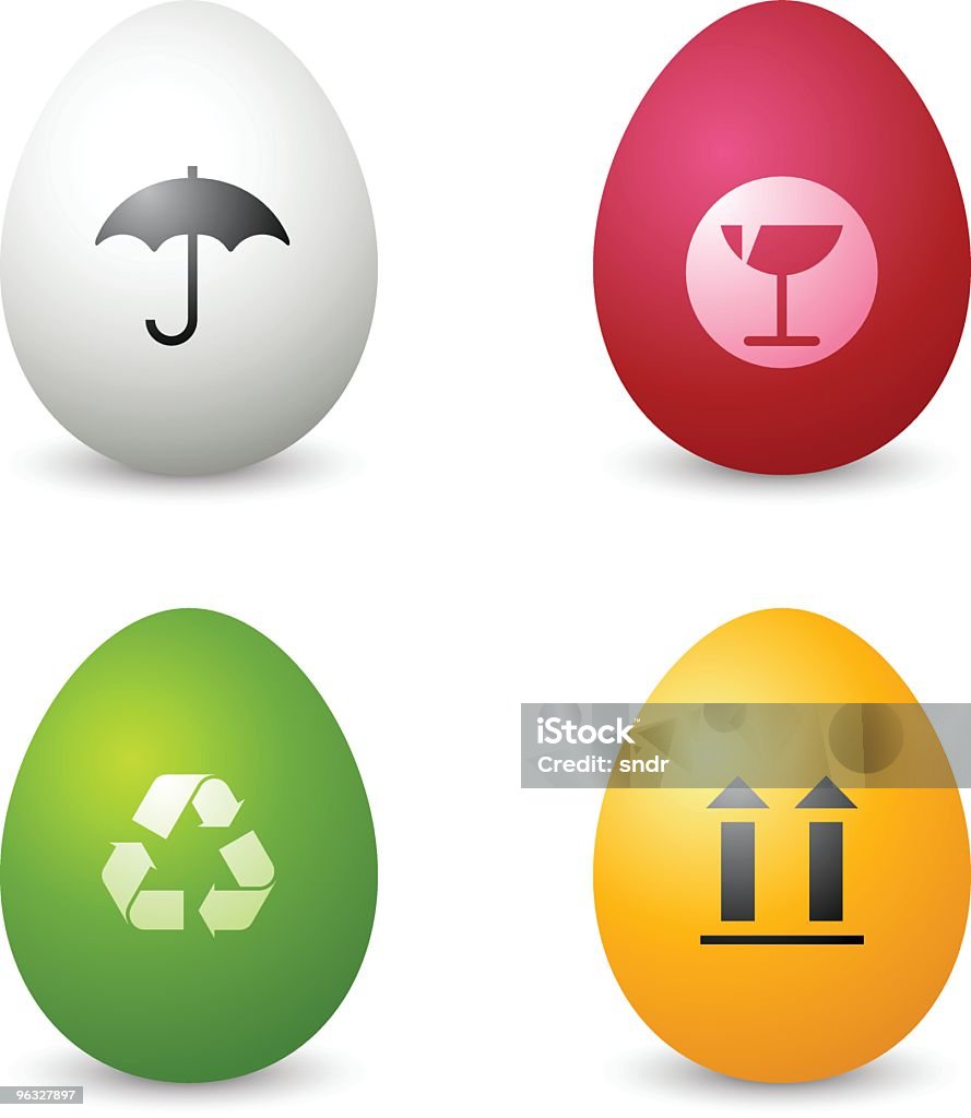 Kruche Wielkanoc jaja - Grafika wektorowa royalty-free (Bez ludzi)