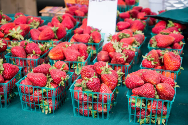 istock Fresh strawberries at Farmers Market 963280236