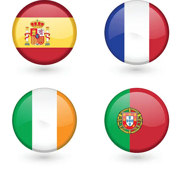 Vector illustration of Flag icons 2