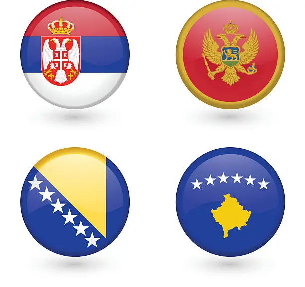 Vector illustration of Flag icons