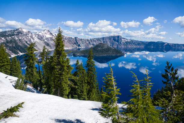 istock Crater Lake with Snow 963282822