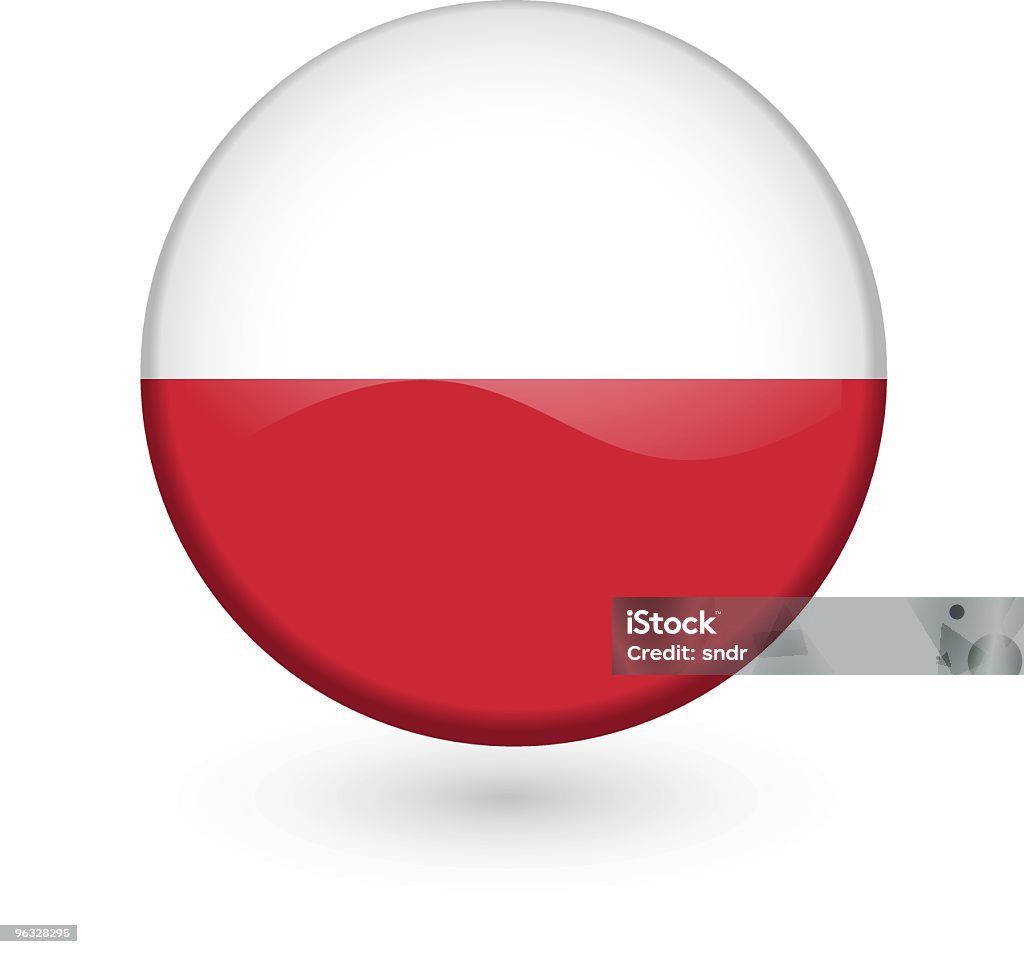 Polish flag vector button  Badge stock vector