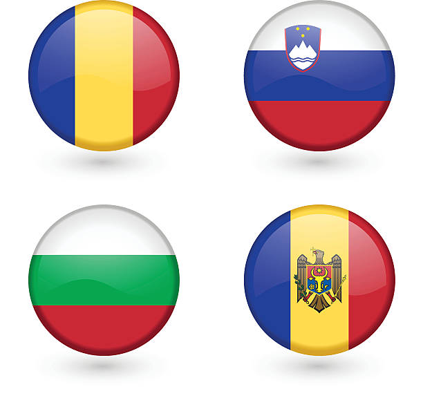 istock Flag icon of Romania, Slovenia, Bulgaria and Moldova 96328303