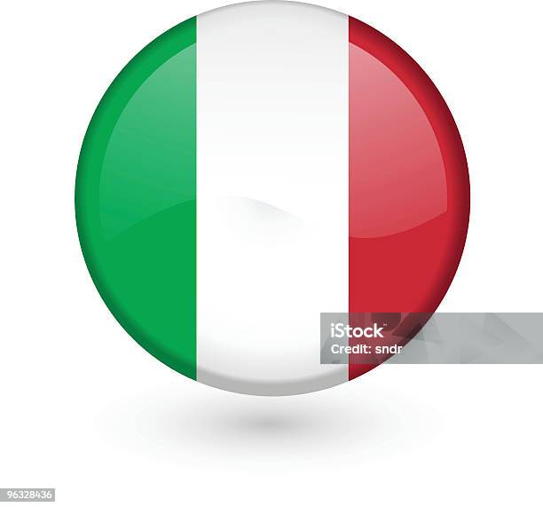 Italian Flag Vector Button Stock Illustration - Download Image Now - Badge, Color Image, Colors