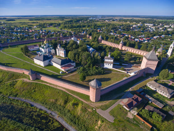 istock Aerial view on Monastery of Saint Euthymius in Suzdal 963284674