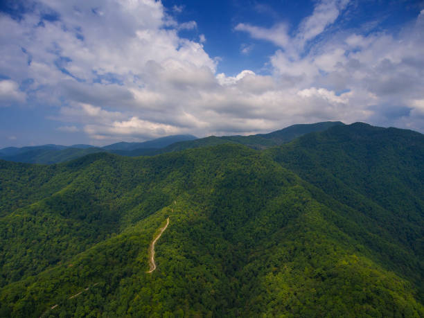 istock Aerial view on Caucasus mountains 963284810