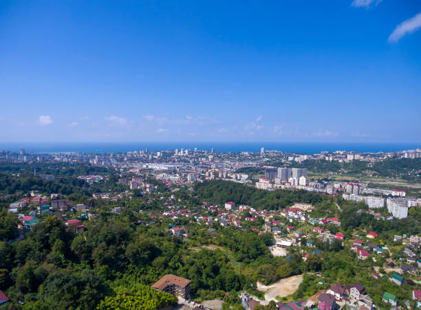 istock Aerial view on Sochi city 963284832