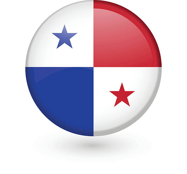 Panamanian flag vector button  panamanian flag stock illustrations