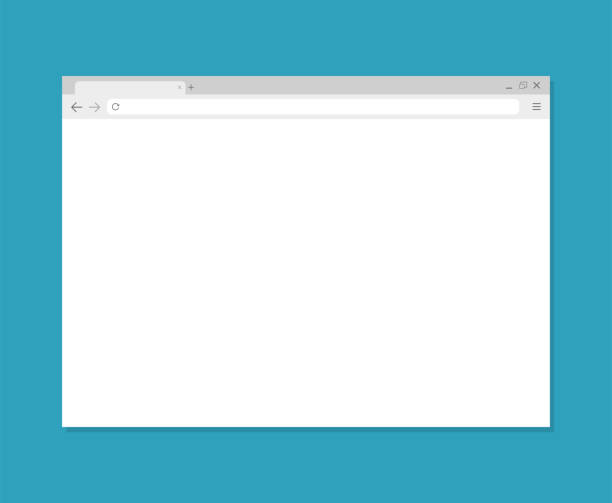 окно браузера. браузер в плоском стиле. вектор вектора - browser internet web page window stock illustrations