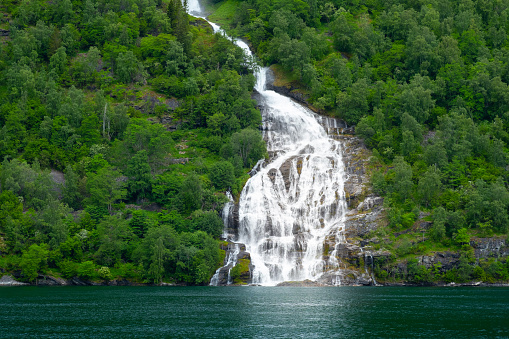 istock Gjerdefossen waterfall, geirangerfjord, Norway 963287852