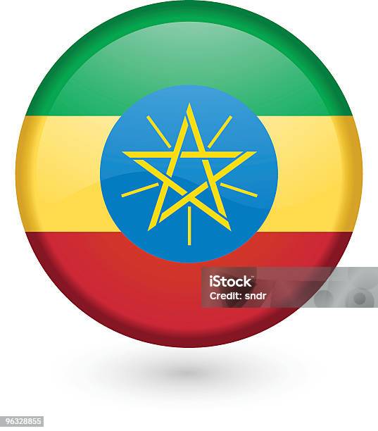 Vettore Di Pulsante Bandiera Delletiopia - Immagini vettoriali stock e altre immagini di Addis Abeba - Addis Abeba, Africa, Badge