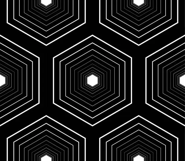 Vector illustration of hexagonal seamless pattern