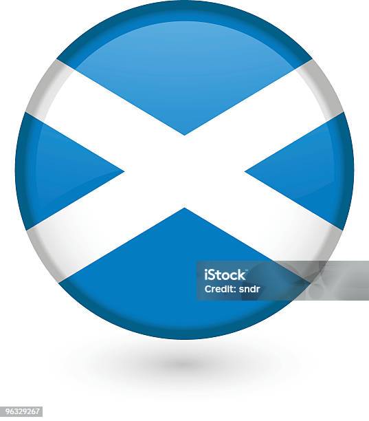 Bouton Drapeau Écossais Vecteurs libres de droits et plus d'images vectorielles de Drapeau écossais - Drapeau écossais, Revers - Vêtement, Badge