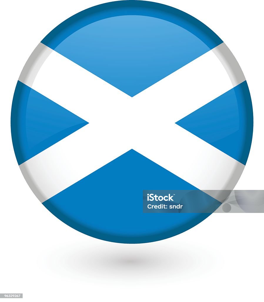 スコットランドの旗のボタン - スコットランド旗のロイヤリティフリーベクトルアート