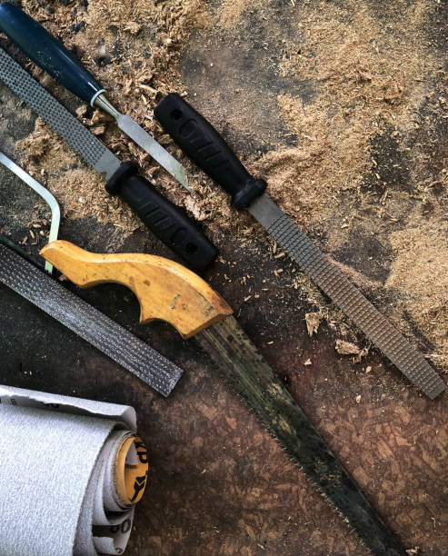 istock tools sandpaper wood saw rasping outdoors labor craft concept 963294200