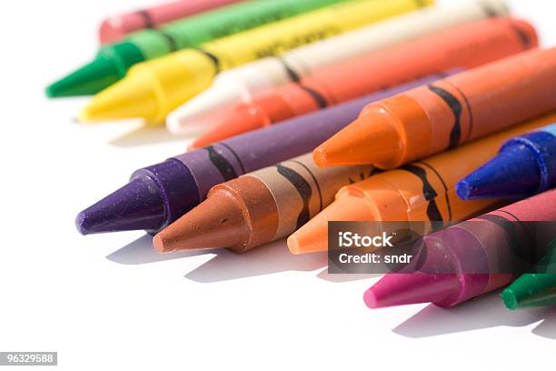 Lápis Colorido - Fotografias de stock e mais imagens de Branco - Branco, Brinquedo, Colorido