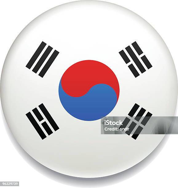 韓国の国旗ボタン - アイコンのベクターアート素材や画像を多数ご用意 - アイコン, イラストレーション, カラー画像