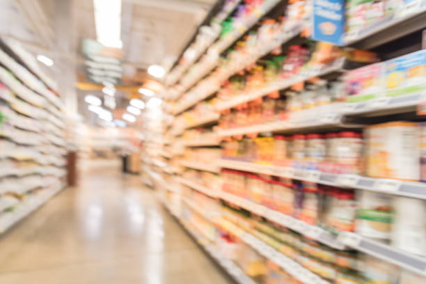 istock Abstract blurred probiotics and multi vitamins at grocery store in USA 963298238