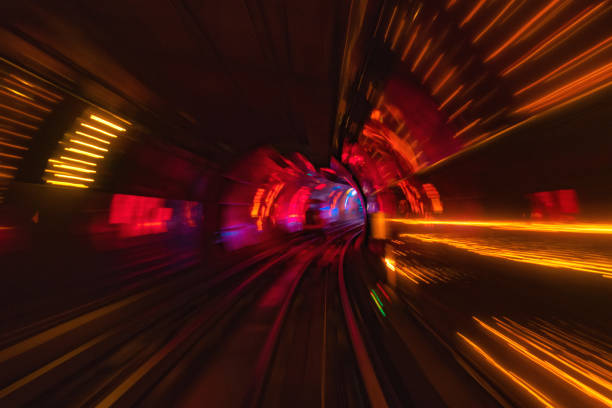 istock Shanghai subway tunnel lights 963300126