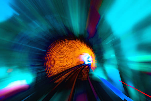 istock Shanghai subway tunnel lights 963300894