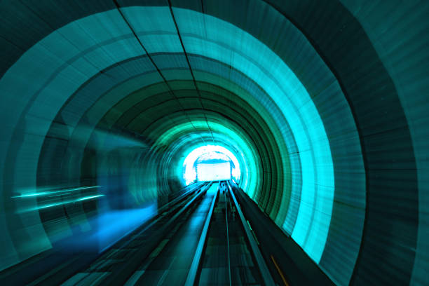 istock Shanghai subway tunnel lights 963303240